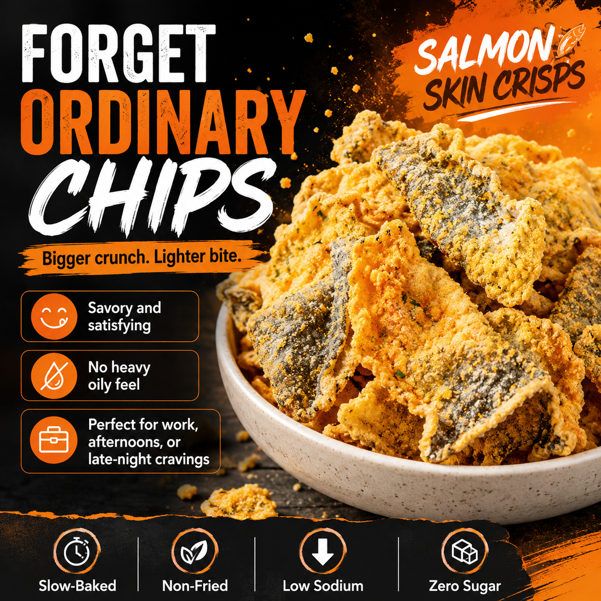 65K+ SOLD!✨-Wild Alaskan Salmon Skin Crisps-Finds