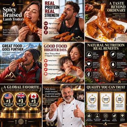 Premium Colorado Spicy Braised Lamb Trotters™ – Slow-Cooked Tender Lamb Feet with Bold Flavor - Finds