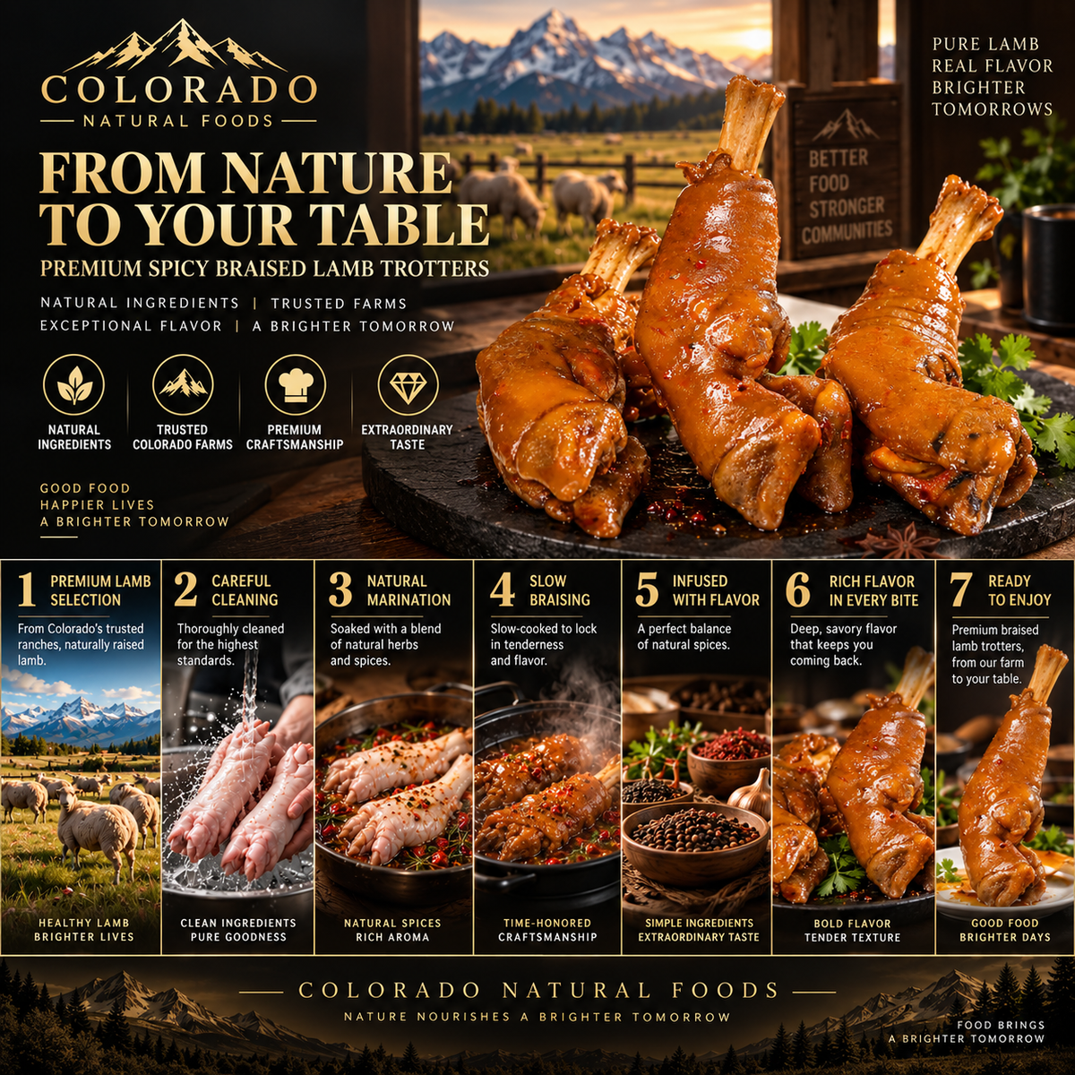 Premium Colorado Spicy Braised Lamb Trotters™ – Slow-Cooked Tender Lamb Feet with Bold Flavor - Finds