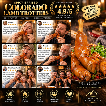 Premium Colorado Spicy Braised Lamb Trotters™ – Slow-Cooked Tender Lamb Feet with Bold Flavor - Finds